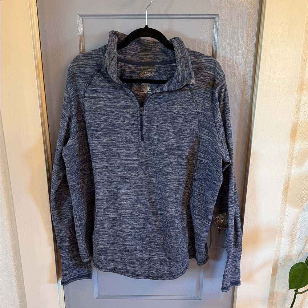 St. John's Bay Heathered Blue Cowl Neck Sweater
